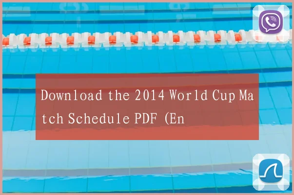 Download the 2014 World Cup Match Schedule PDF (En