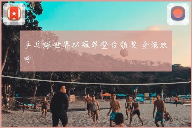 乒乓球世界杯冠军登台领奖 全场欢呼